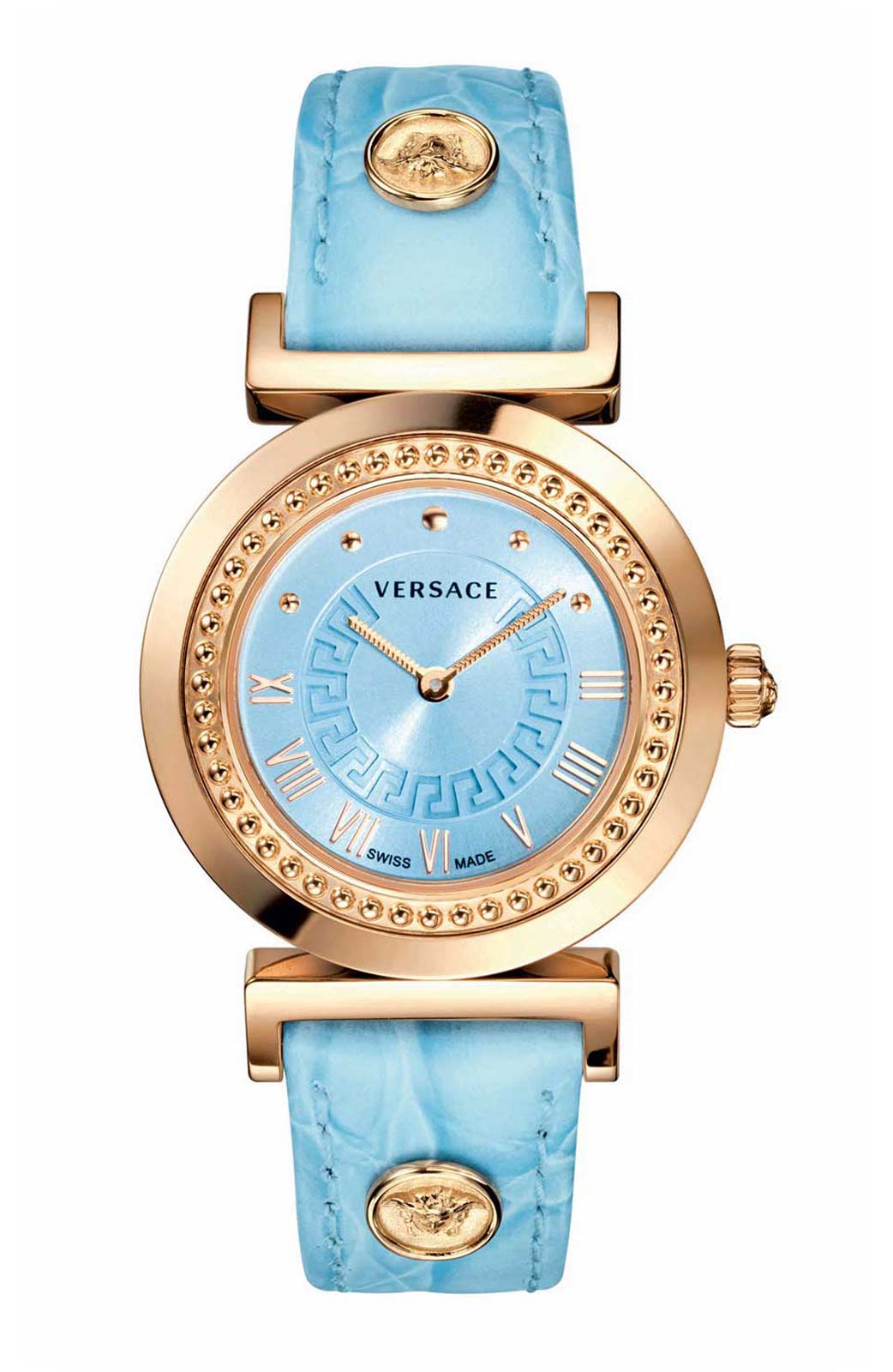 Versace QUARTZ watch 762.3 LIGHT BLUE CALF STRAP